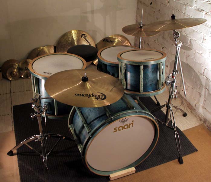 Blue drum set