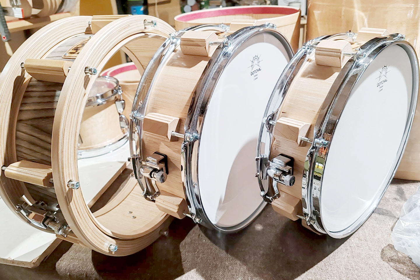 Custom snare drums